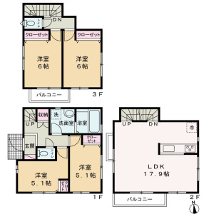 長津田7丁目中古一戸建て間取り